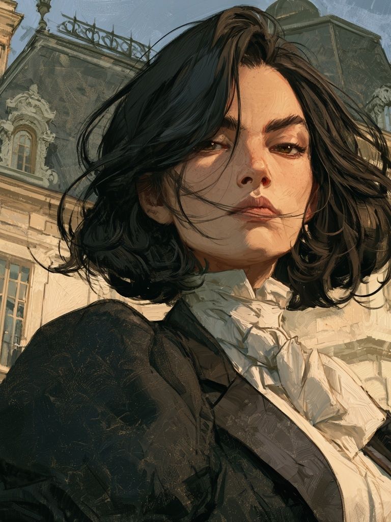 Parisian Portrait Illustration Poster. poster — illustration art