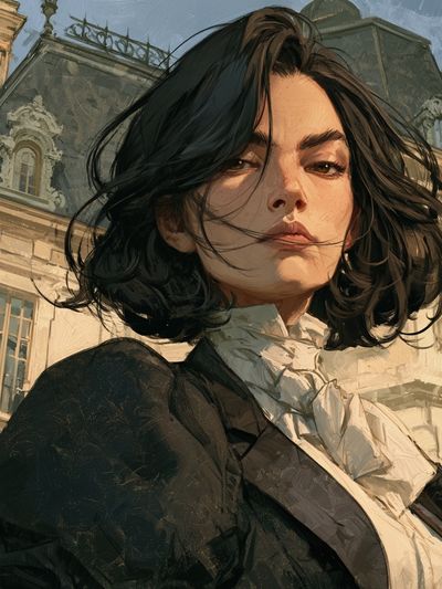 Parisian Portrait Illustration Poster. poster