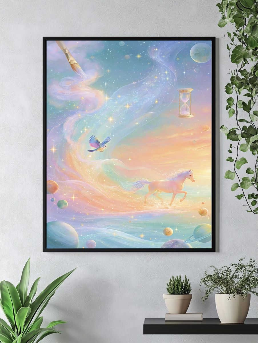 Celestial Unicorn Dreamscape Poster. — room view 4