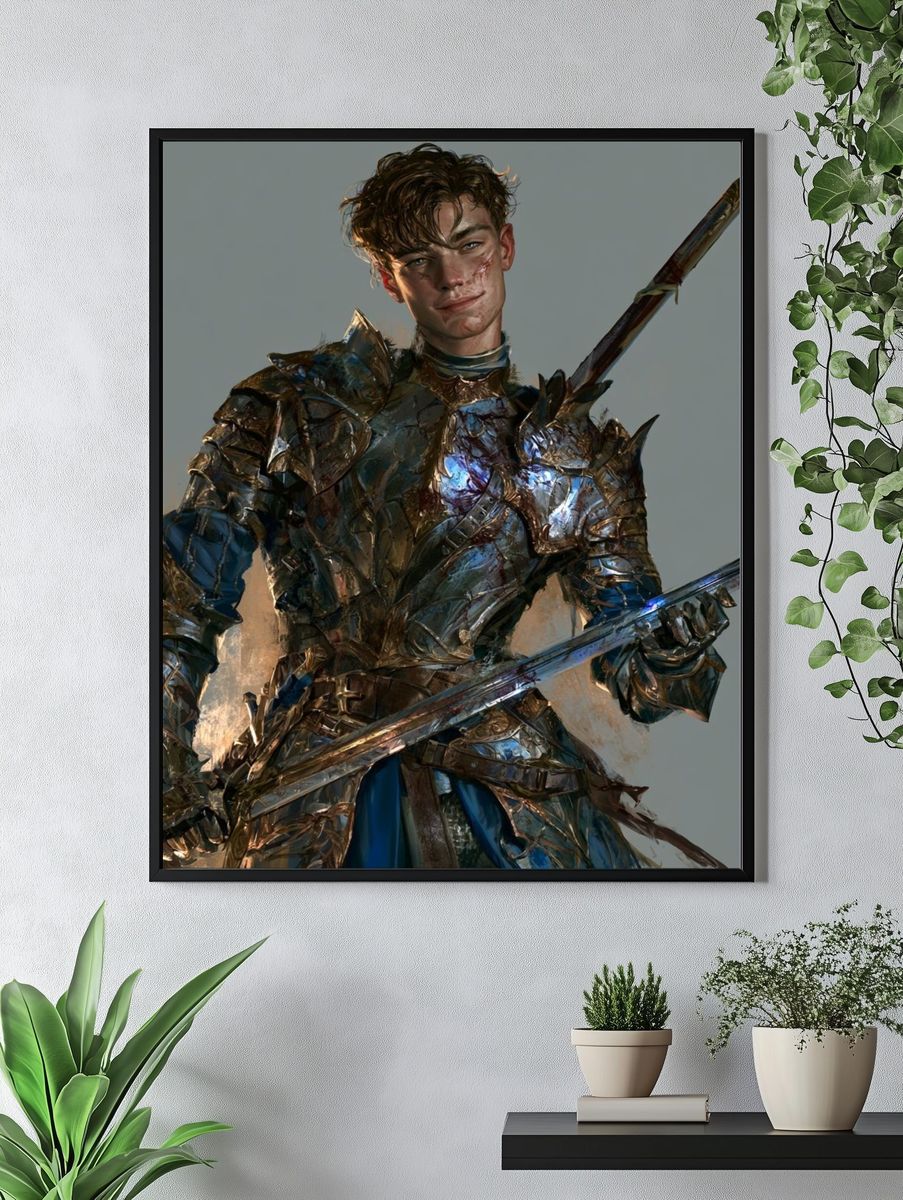 Armored Knight Portrait Print. — room view 4