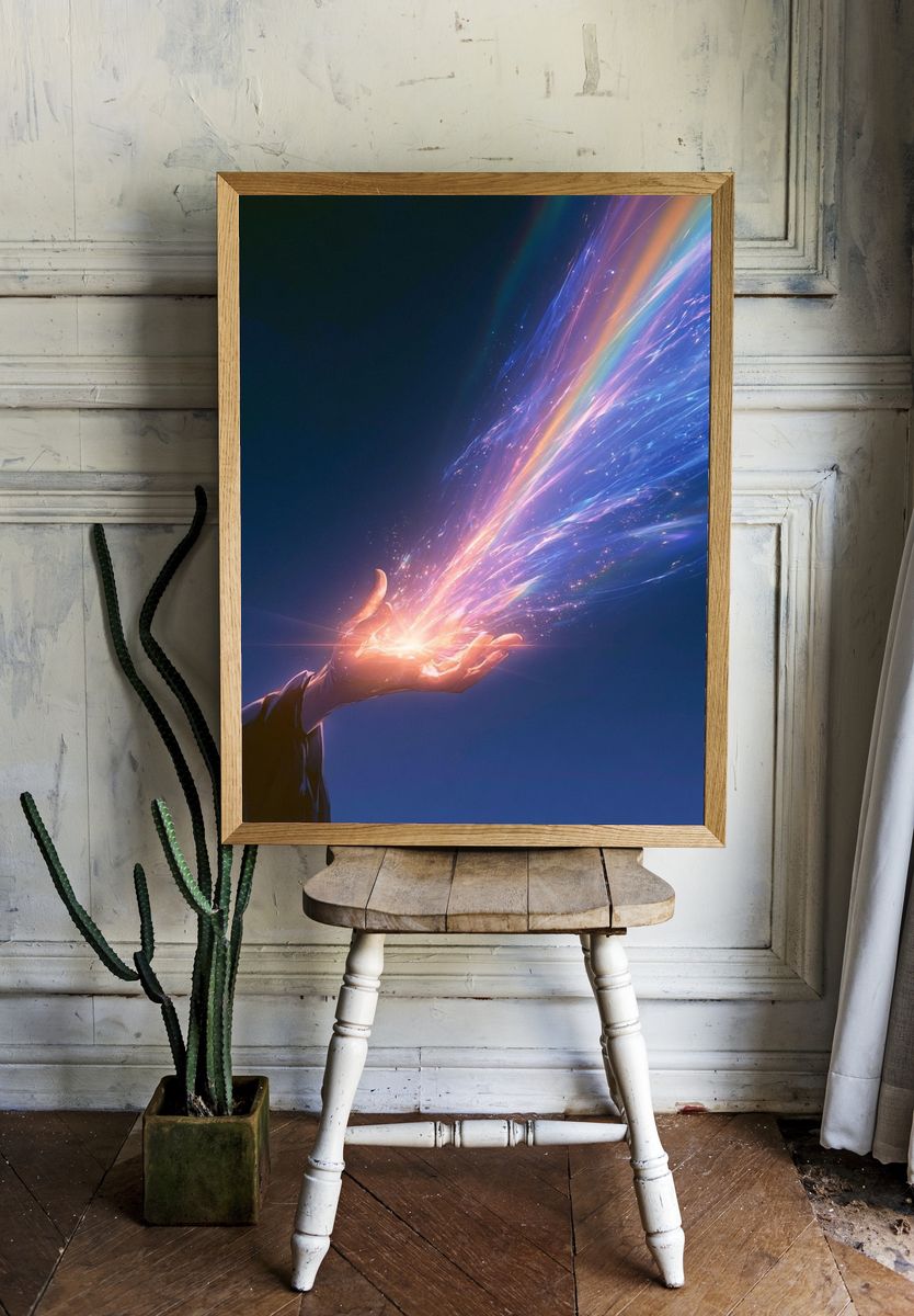 Cosmic Energy Hand Illustration Poster. room preview