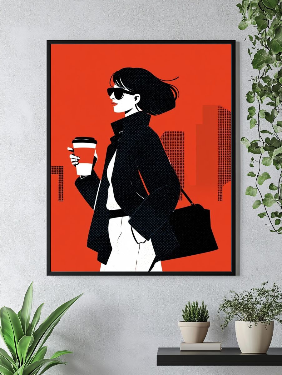 Urban Fashion Illustration Poster. — room view 4
