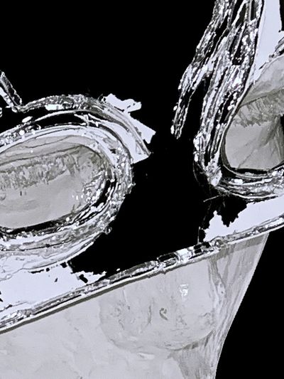 Chrome Abstract Face Poster. poster
