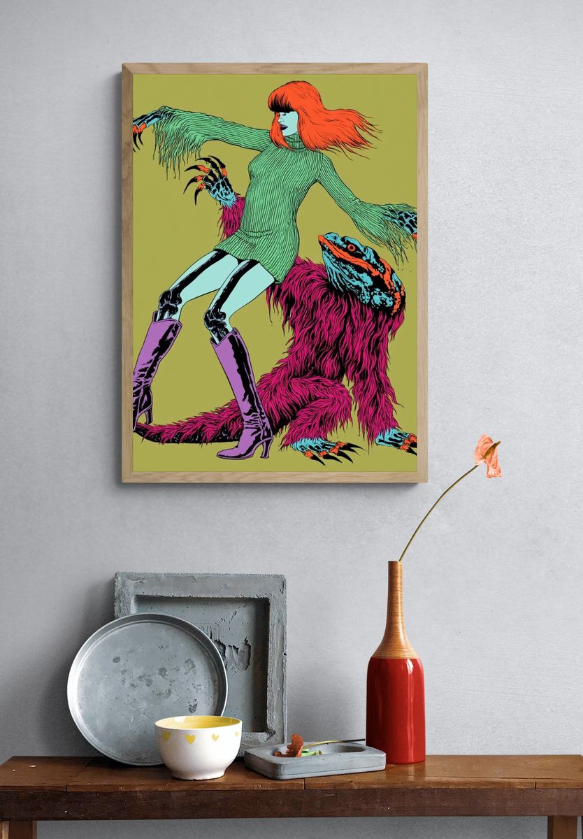 Surreal Monster Fashion Poster. — room view 3