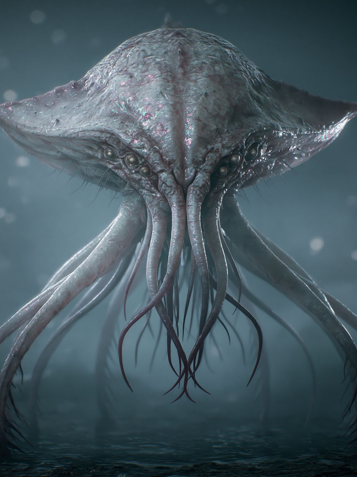 Alien Sea Creature Illustration Poster. poster detail