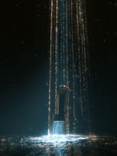 Cosmic Throne Digital Art Poster.