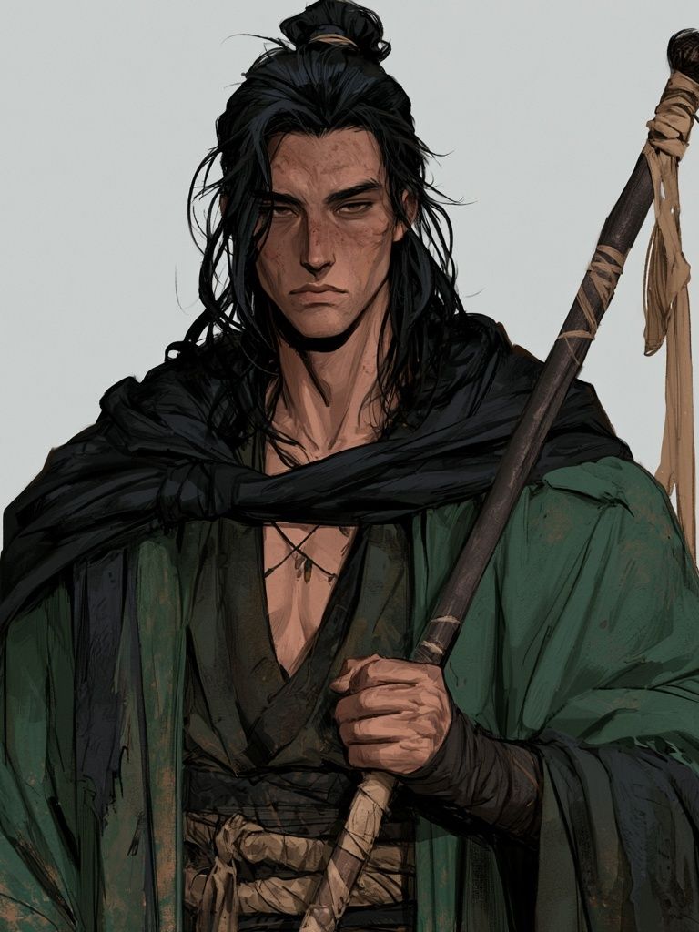 Warrior Portrait Illustration Print. poster detail
