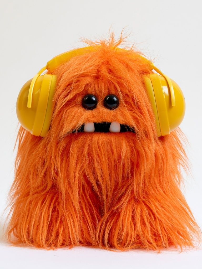 Orange Monster Portrait Print. poster detail