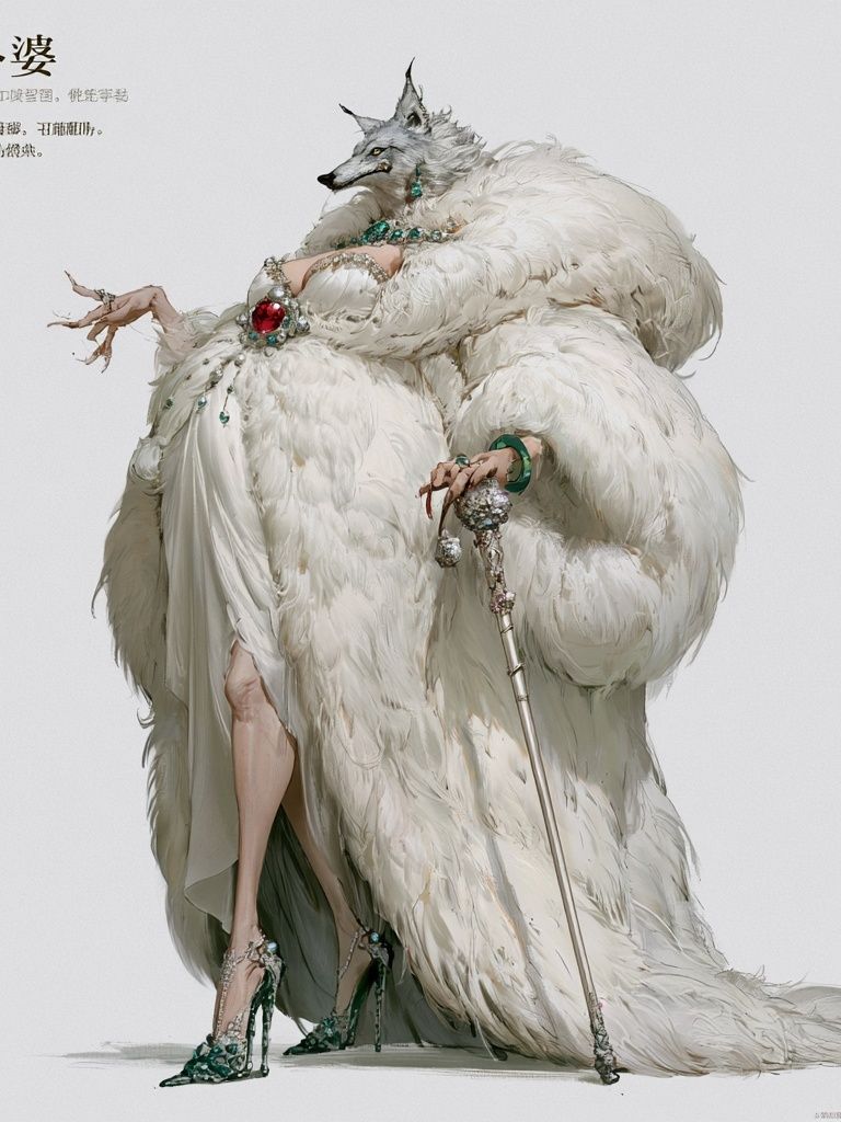 Wolf Empress Fashion Poster. poster detail