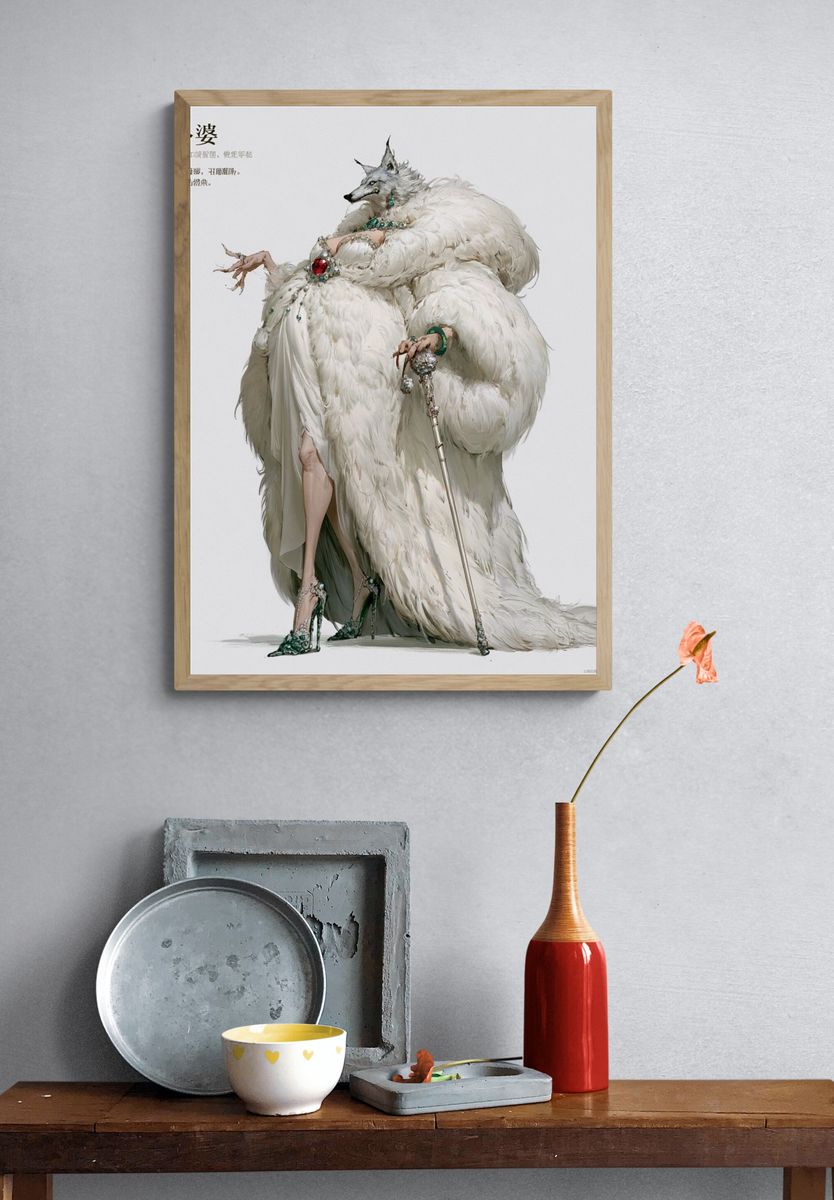 Wolf Empress Fashion Poster. — room view 3