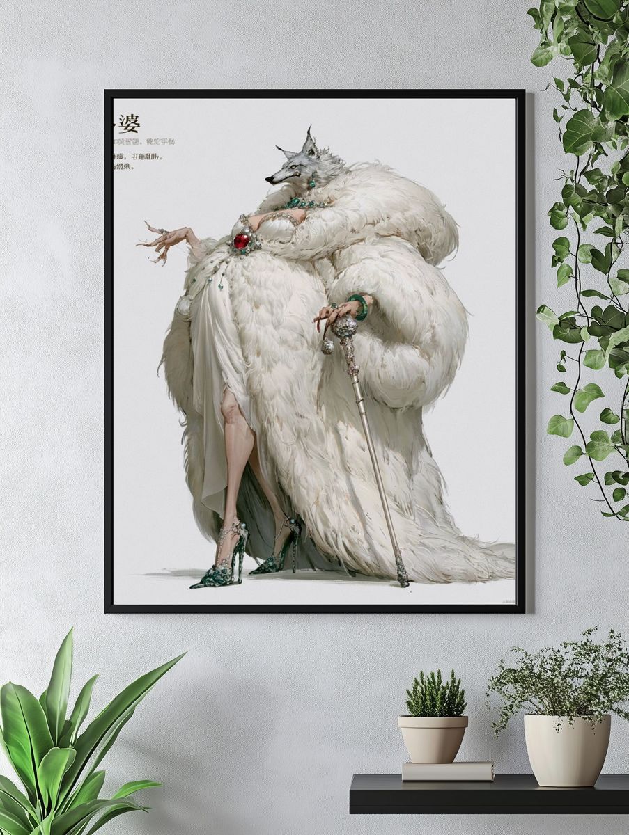 Wolf Empress Fashion Poster. — room view 4