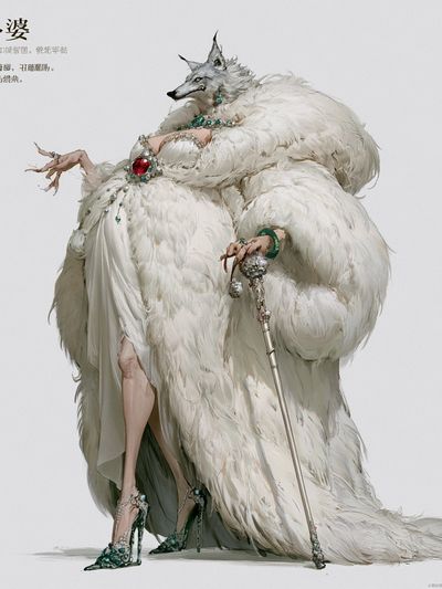 Wolf Empress Fashion Poster. poster