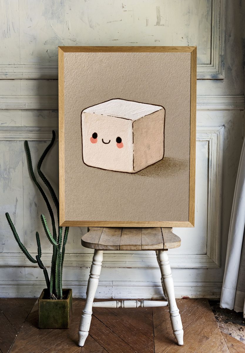 Cute Marshmallow Cartoon Poster. — room view 1
