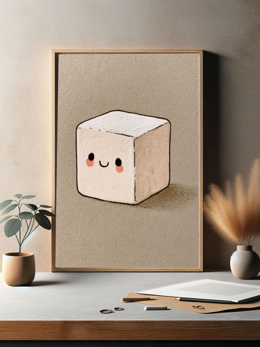 Cute Marshmallow Cartoon Poster. — room view 2