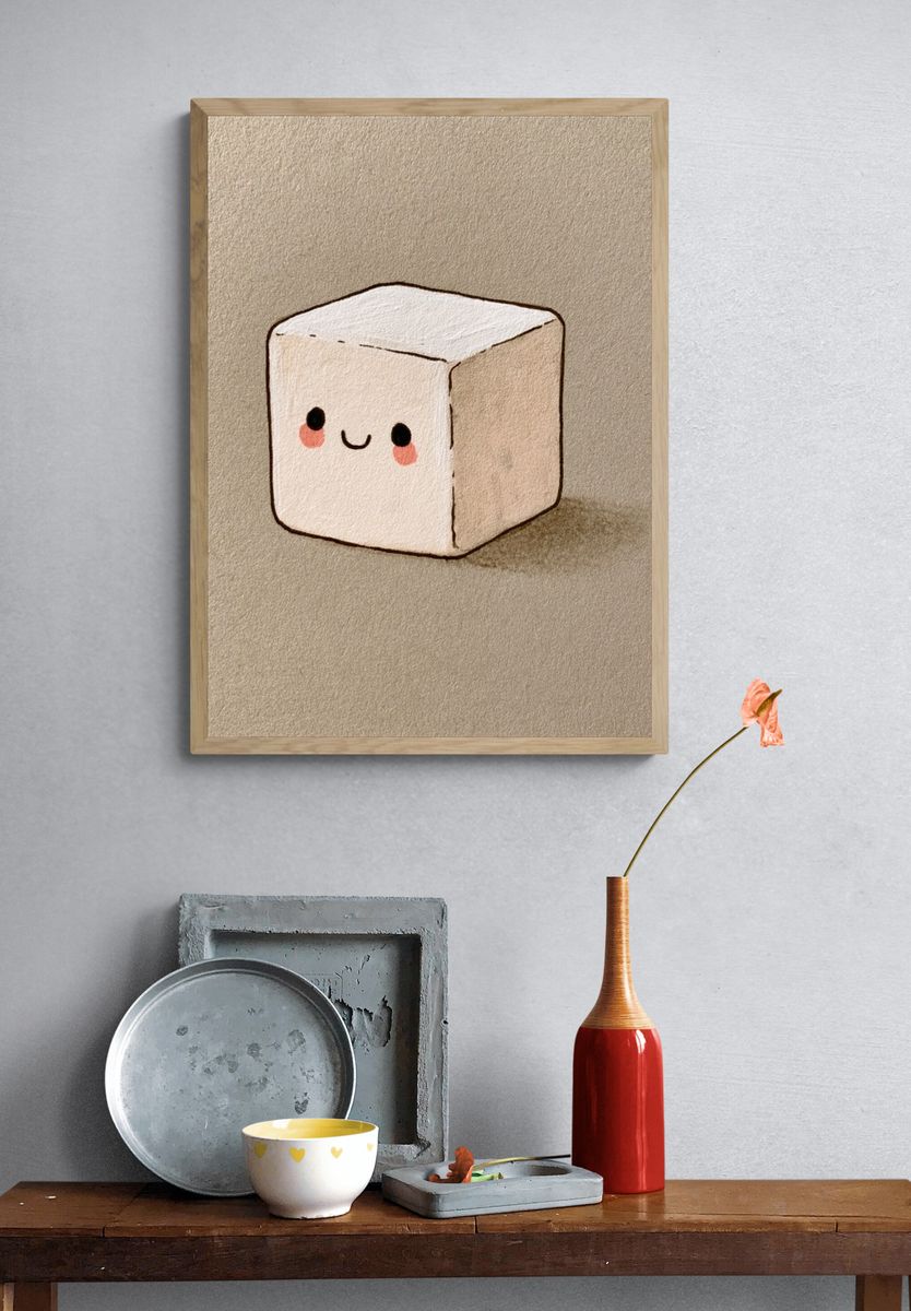 Cute Marshmallow Cartoon Poster. — room view 3