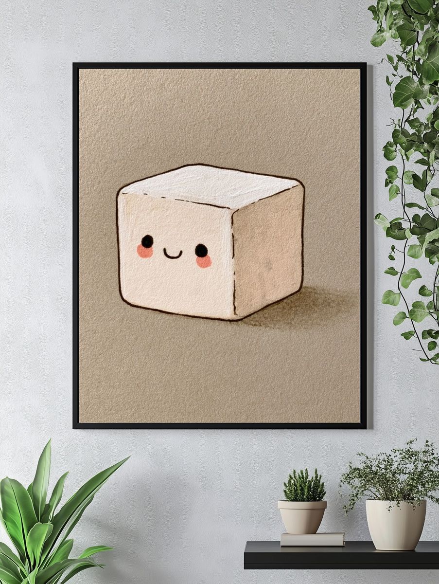 Cute Marshmallow Cartoon Poster. — room view 4