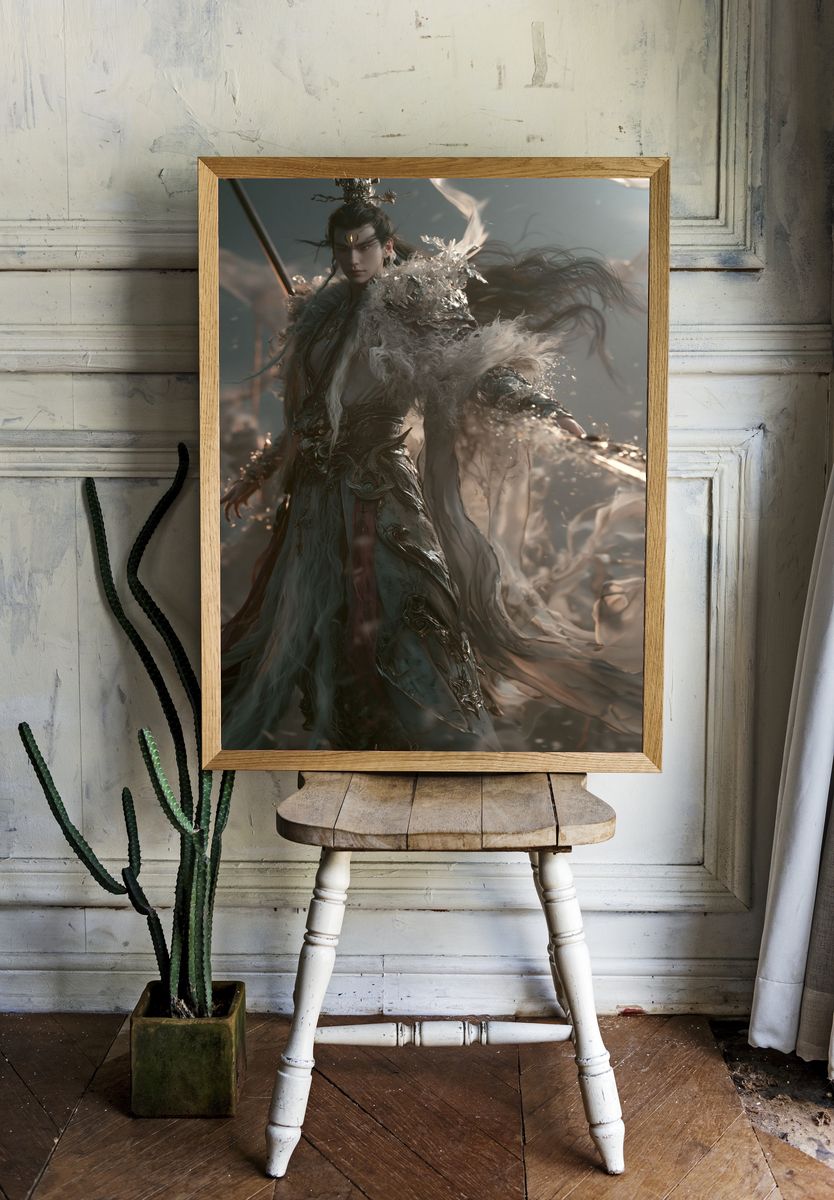Celestial Warrior Fantasy Poster. — room view 1