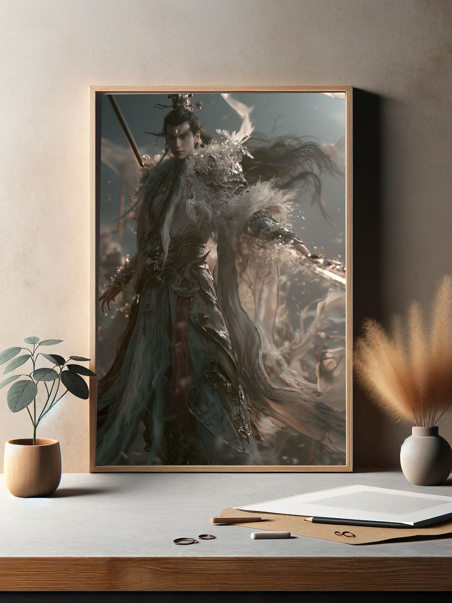 Celestial Warrior Fantasy Poster. — room view 2