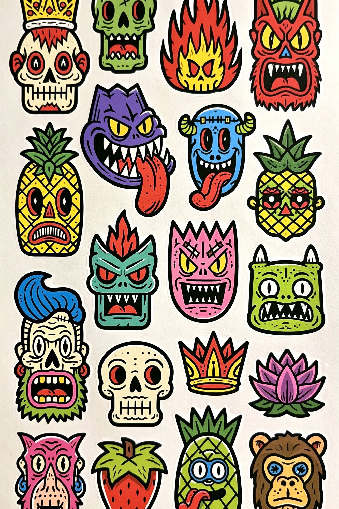 Tropical Monster Mask Illustration Poster. poster detail