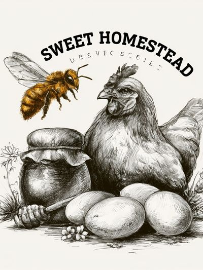 Sweet Homestead Chicken Poster. poster print