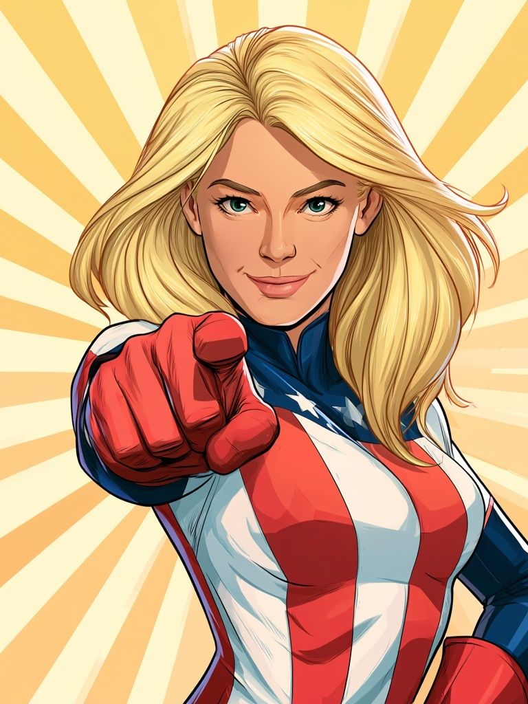 Captain Marvel Pop-Art Poster. poster — illustration art