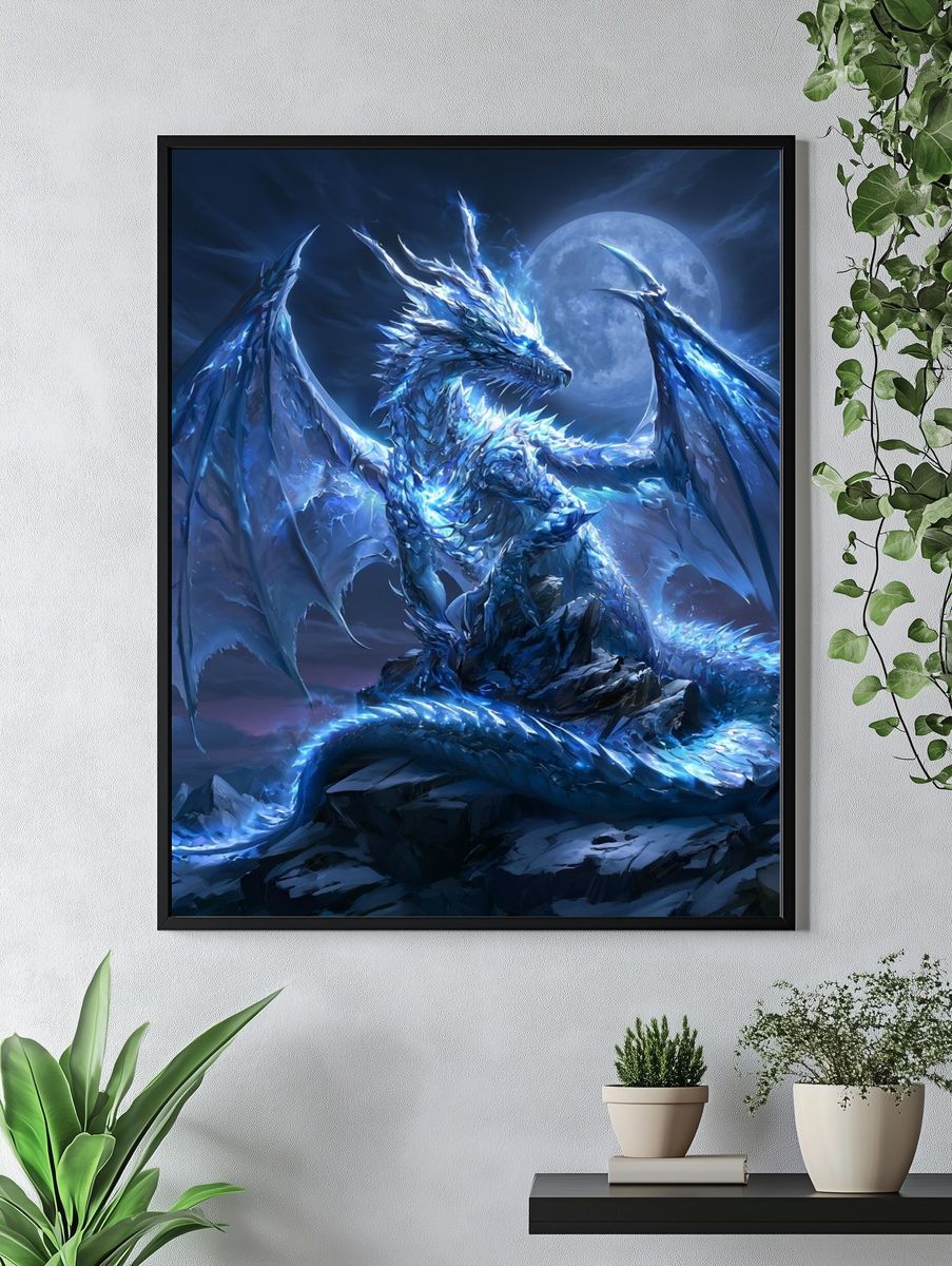 Mighty Bull Warrior Illustration Poster. — room view 4