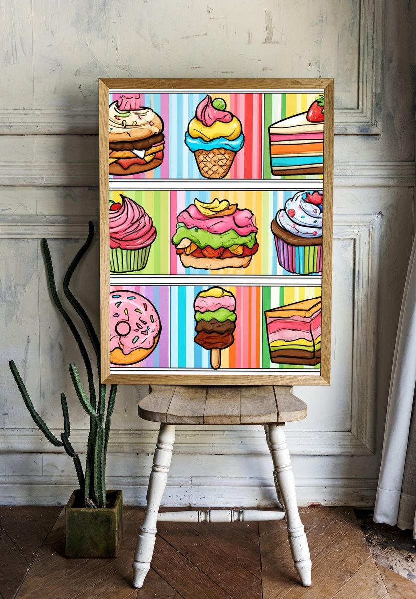 Sweet Treats Illustration Poster. room preview