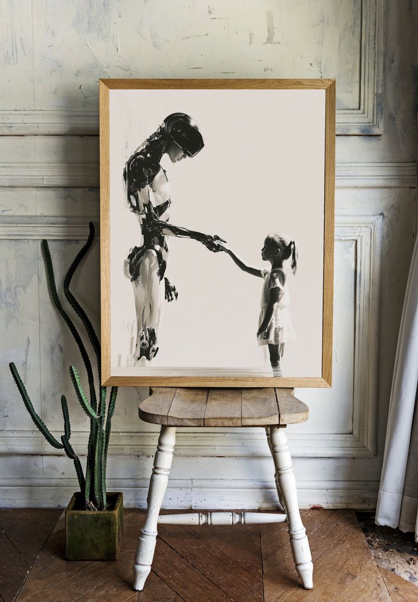 Human and Robot Connection Print. — room view 1
