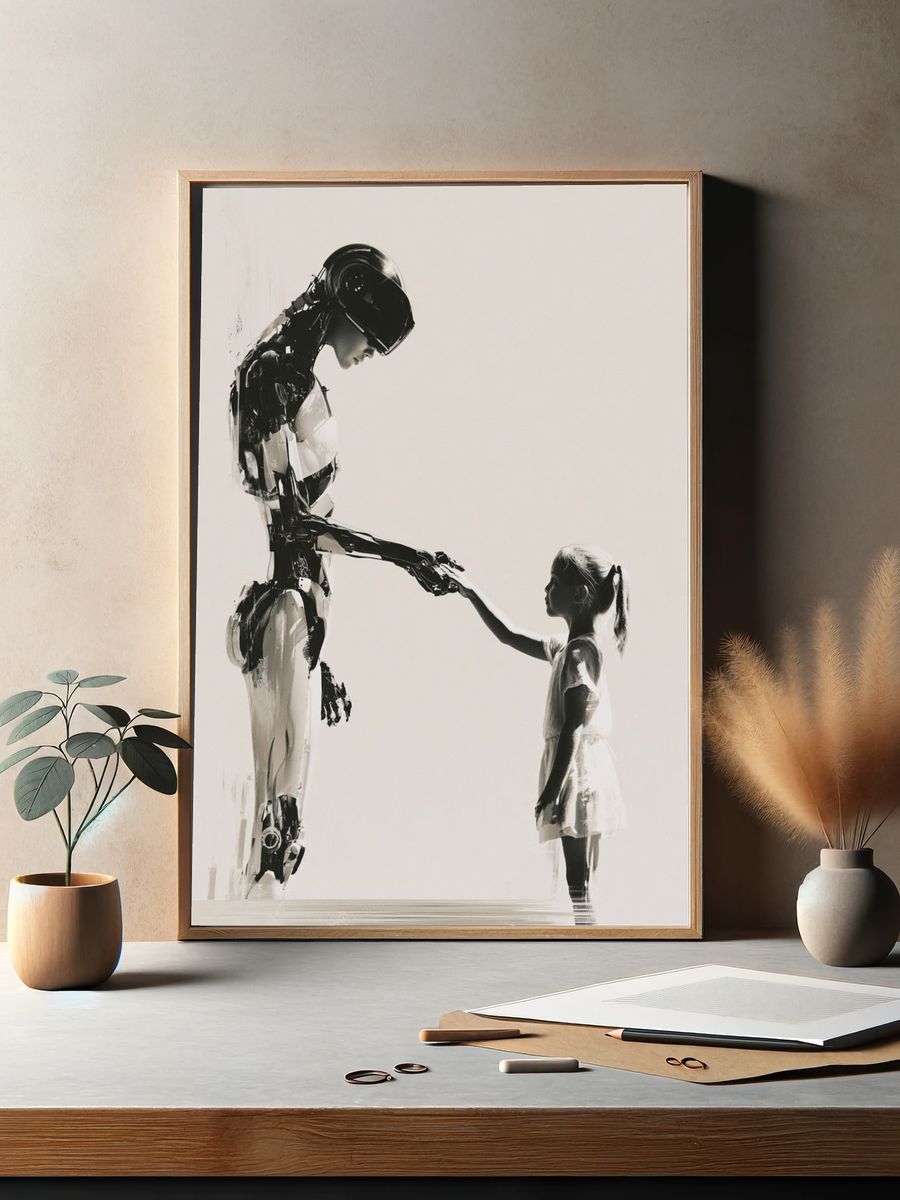 Human and Robot Connection Print. — room view 2