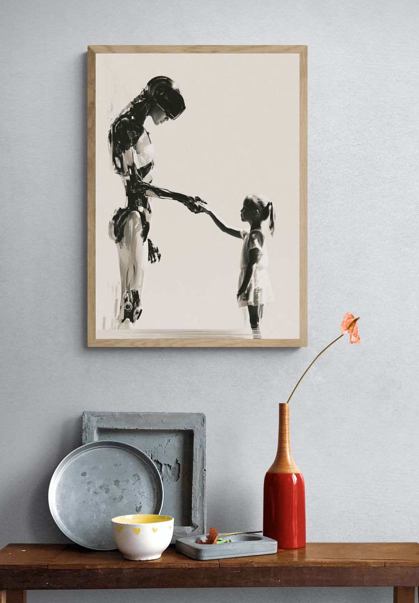 Human and Robot Connection Print. — room view 3