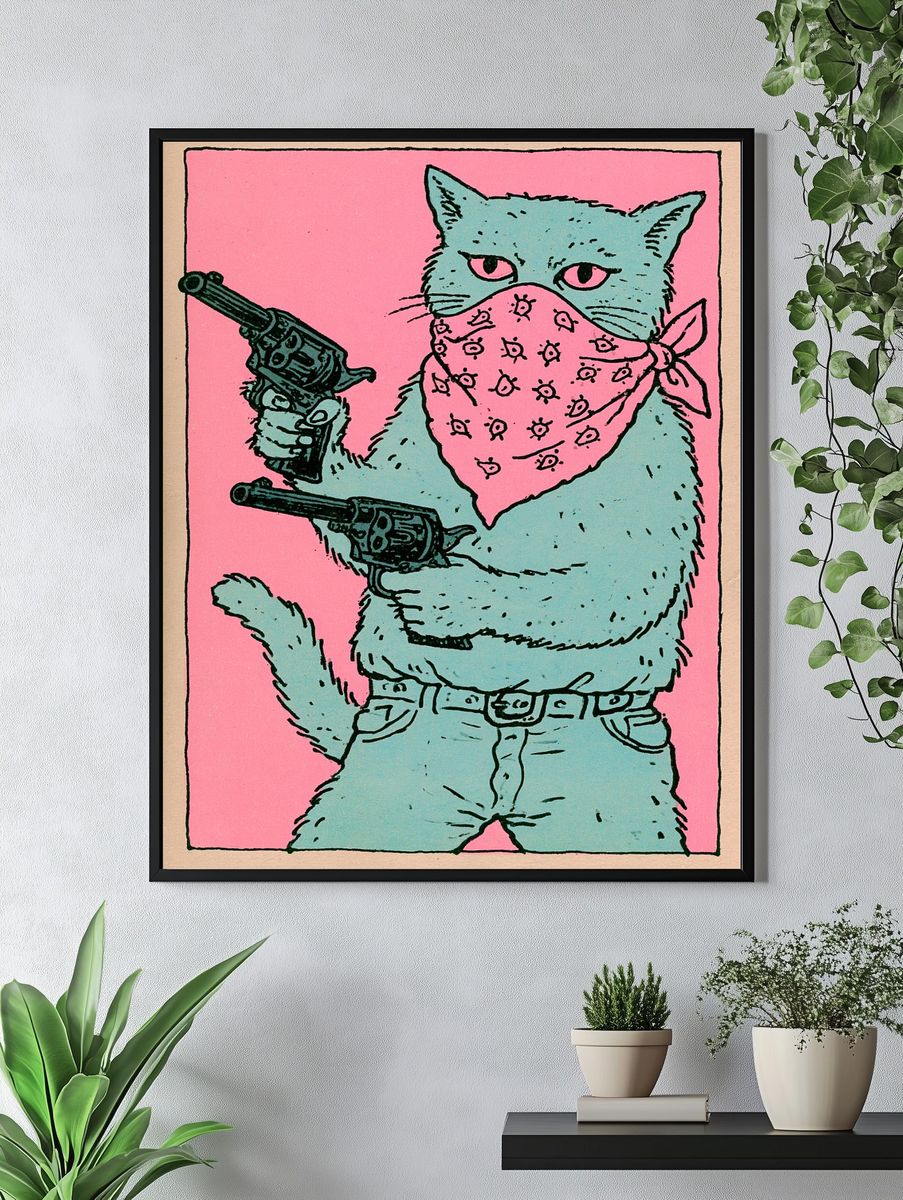 Native Rider Fantasy Illustration Poster. — room view 4