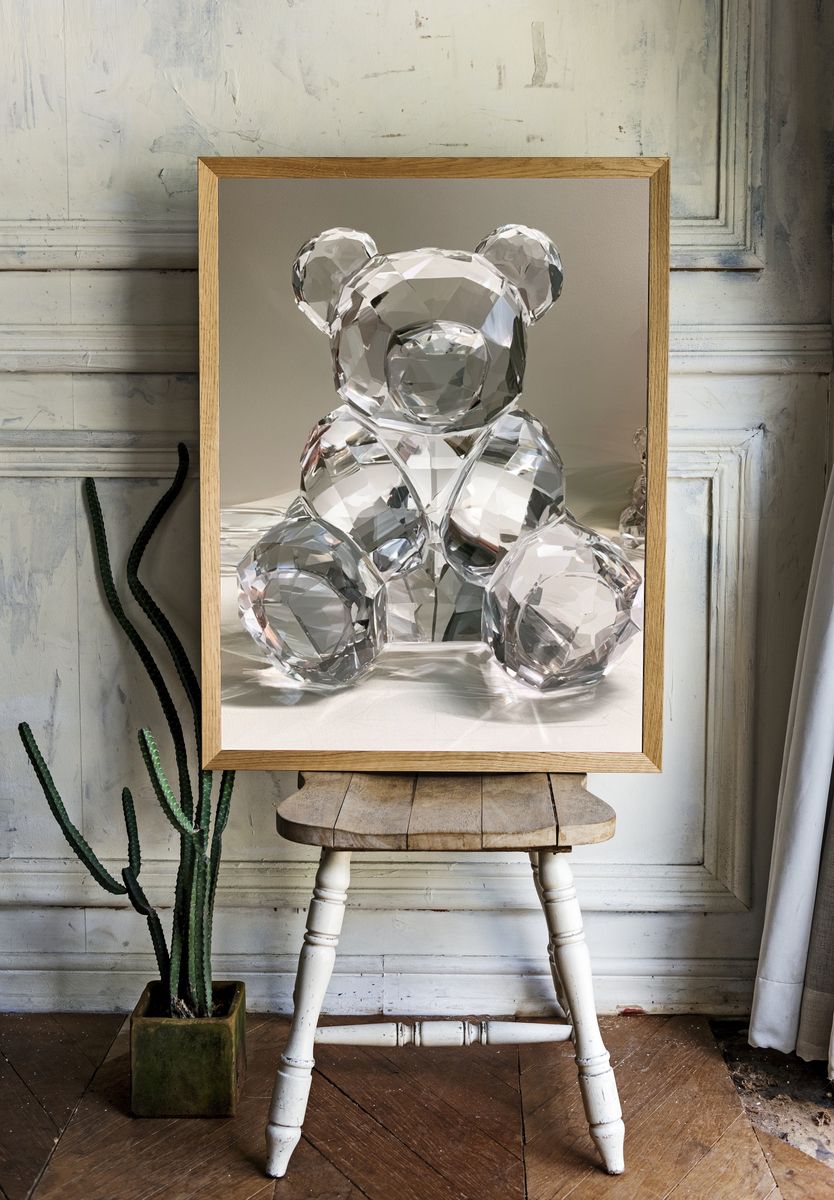 Crystal Teddy Bear Poster. — room view 1