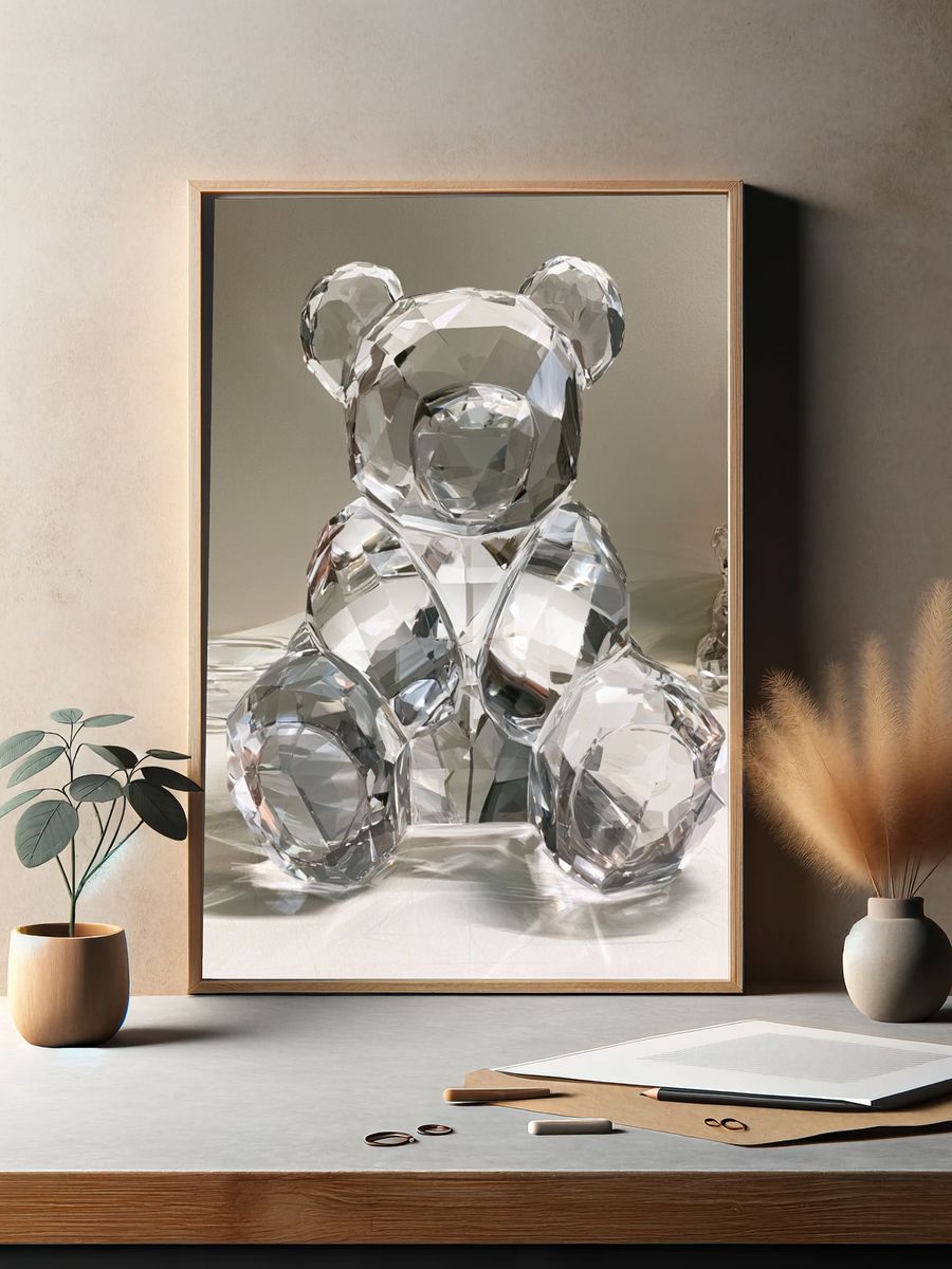 Crystal Teddy Bear Poster. — room view 2