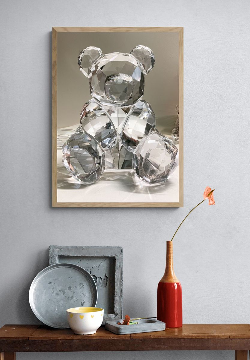 Crystal Teddy Bear Poster. — room view 3