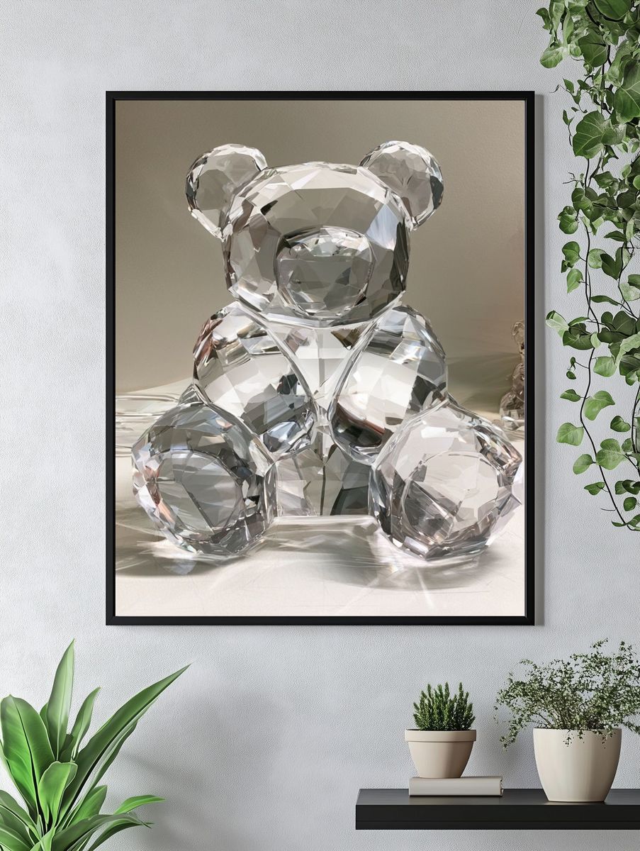 Crystal Teddy Bear Poster. — room view 4
