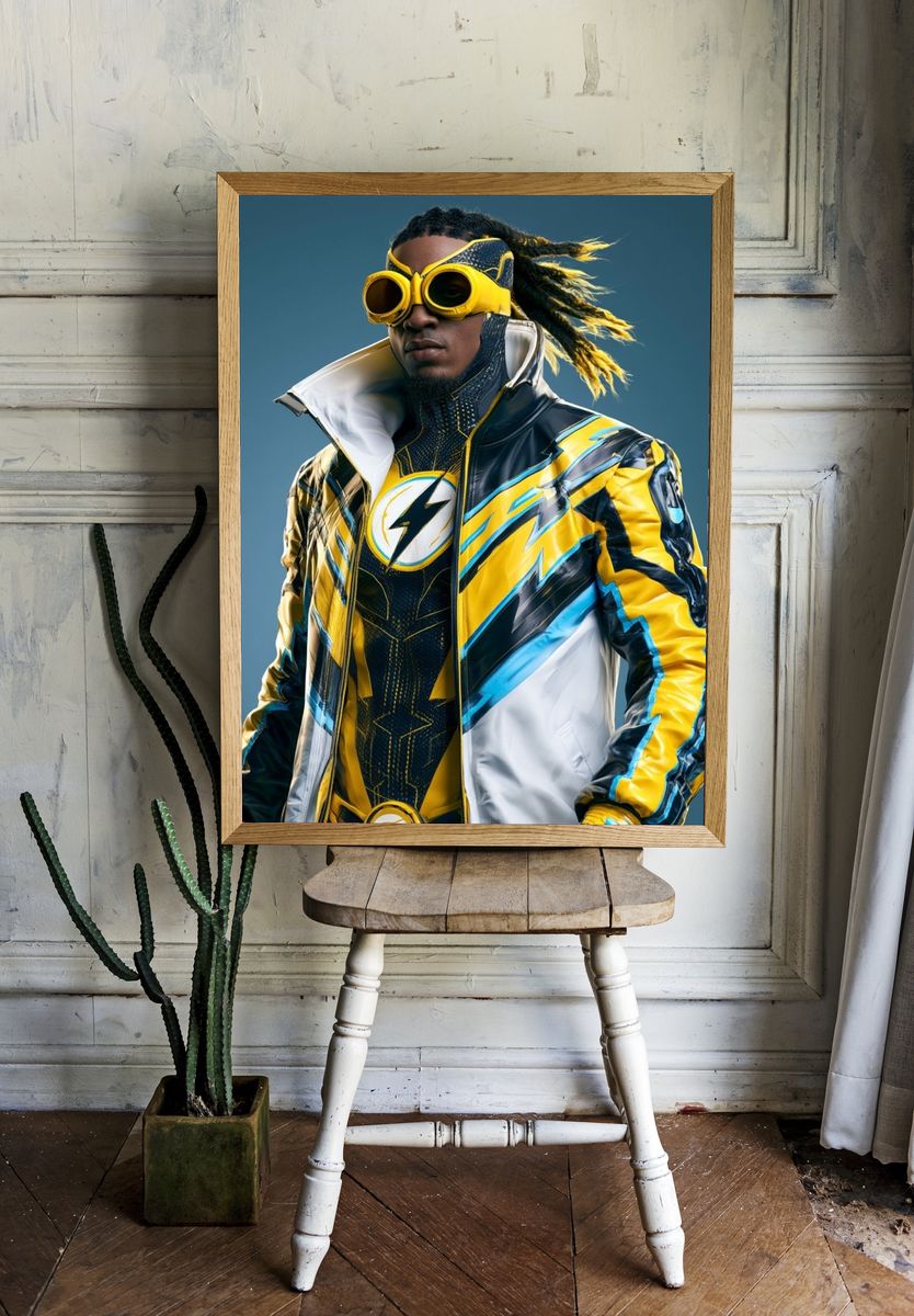 Superhero Portrait Photography Poster. room preview