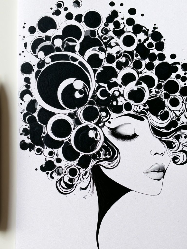 Abstract Woman Portrait Illustration Poster. poster — illustration art