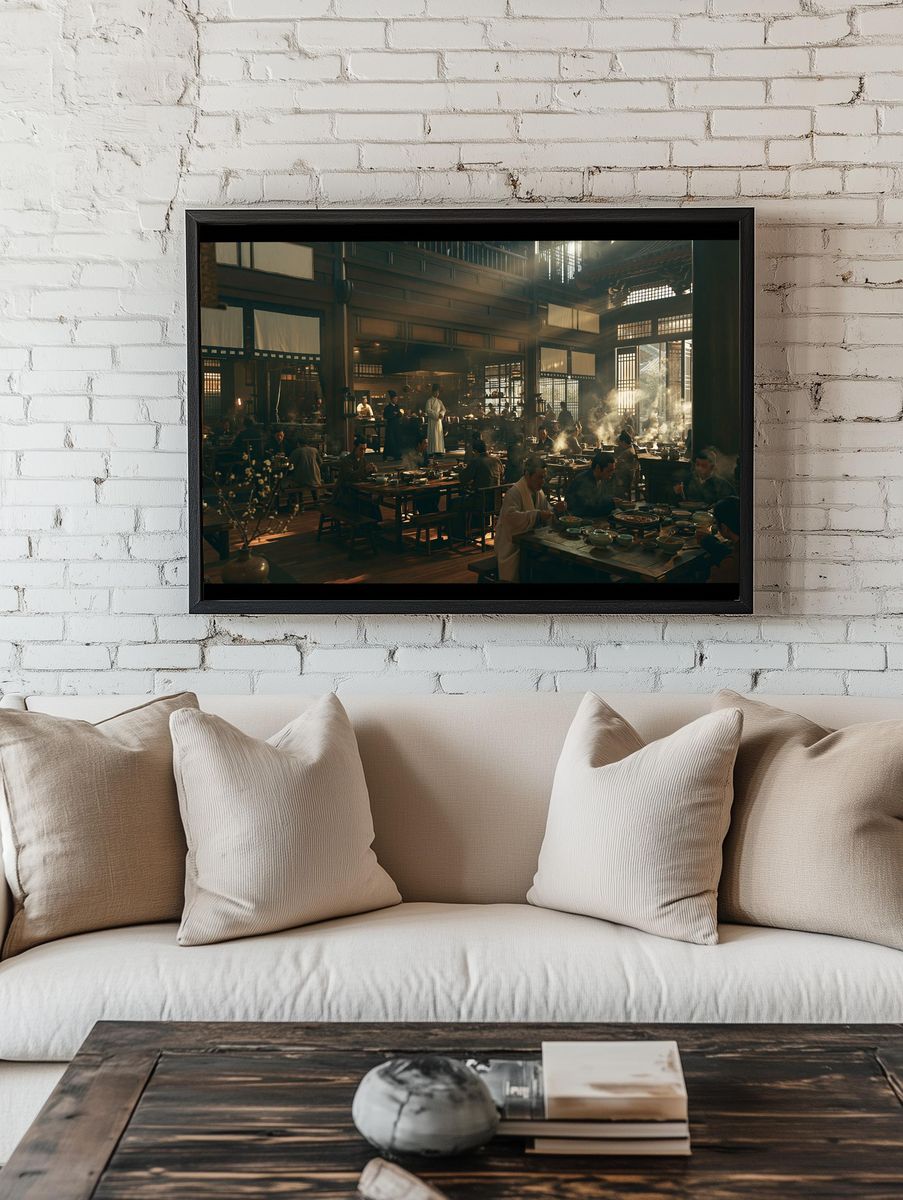 Ancient Tea House Interior Print. — room view 1