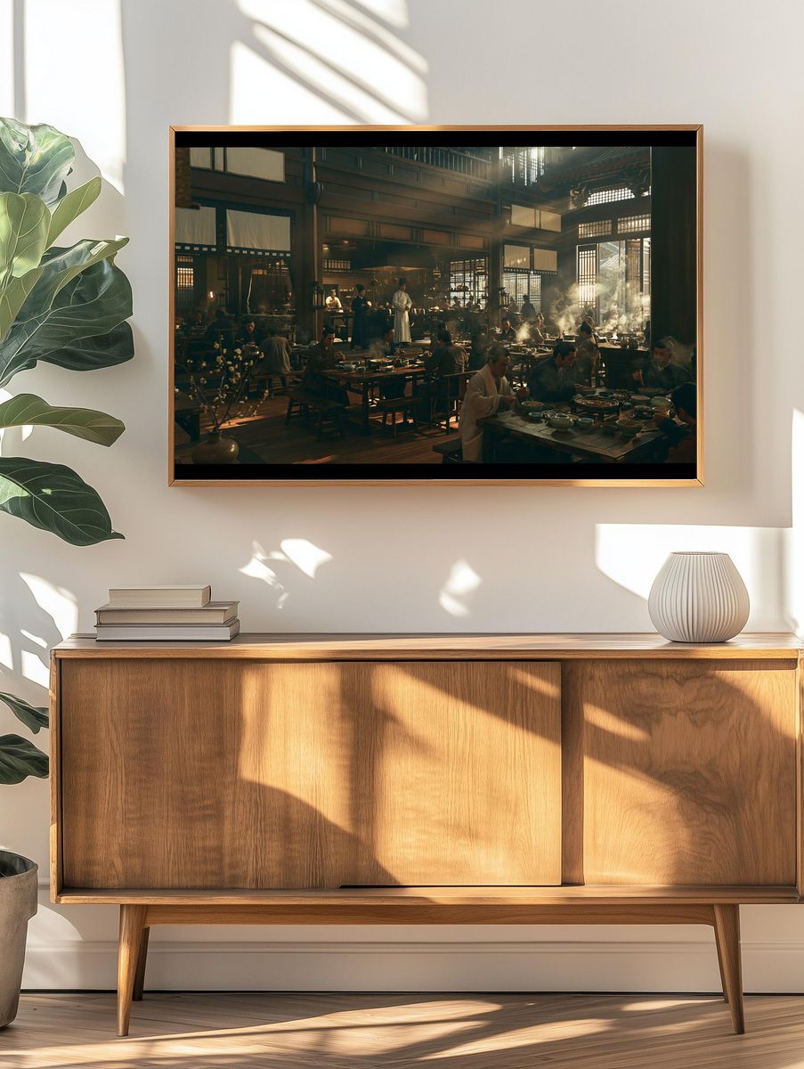 Ancient Tea House Interior Print. — room view 3