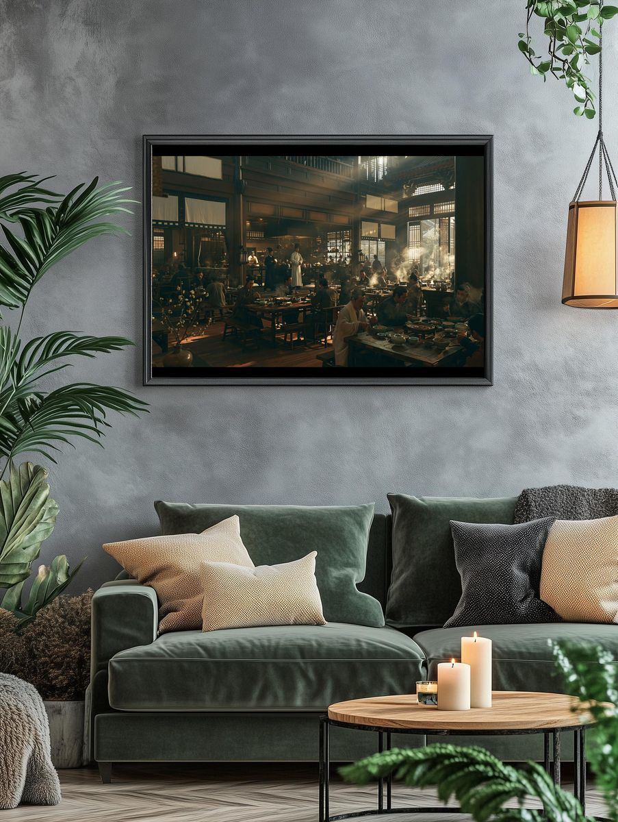 Ancient Tea House Interior Print. — room view 4