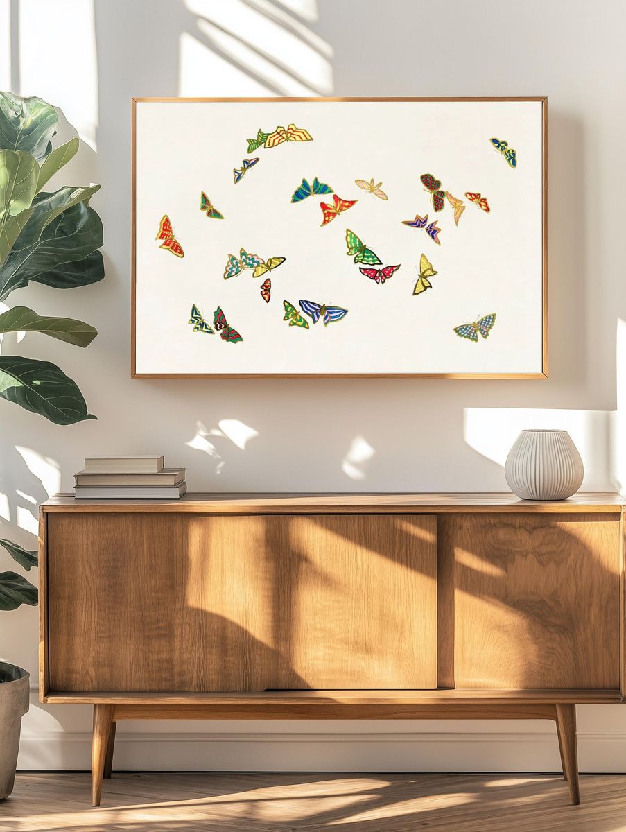 Moth Specimen Illustration Poster. — room view 3