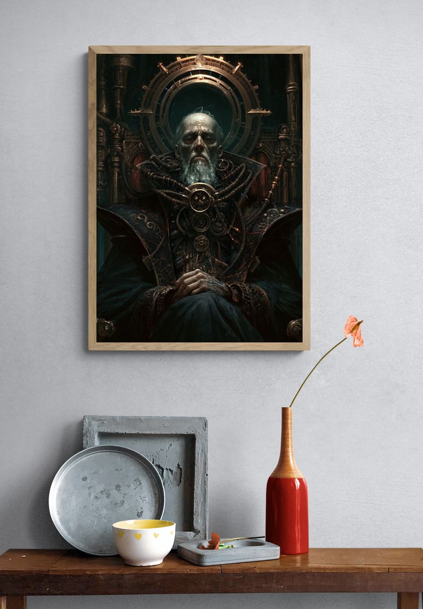 Steampunk Oracle Portrait Poster. — room view 3