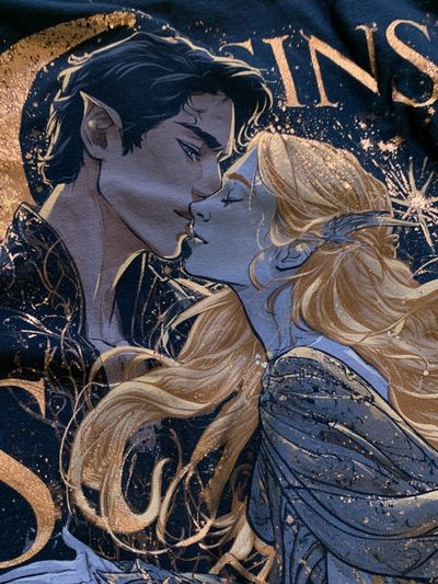 Fantasy Lovers Kiss Illustration Print.