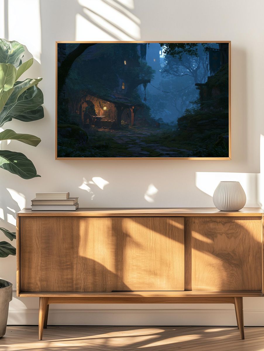 Enchanted Forest Village Print. — room view 3