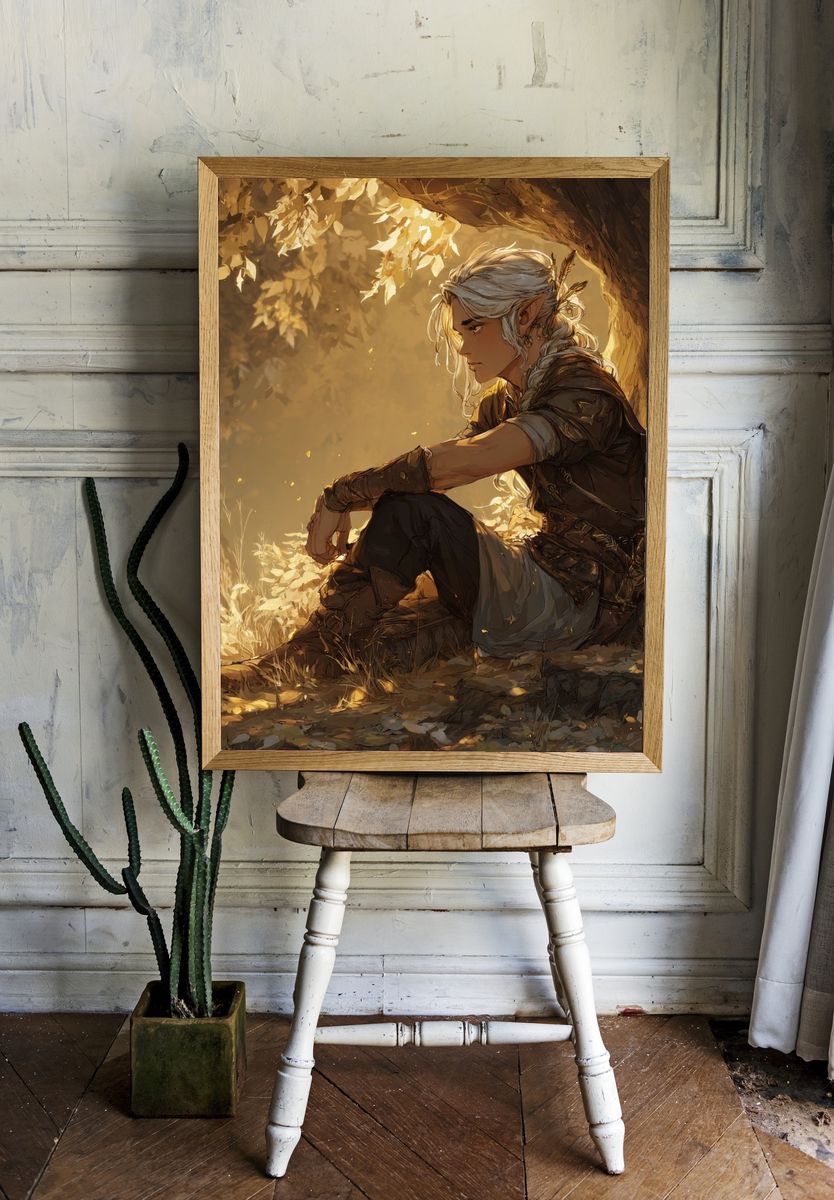 Elven Forest Portrait Print. — room view 1