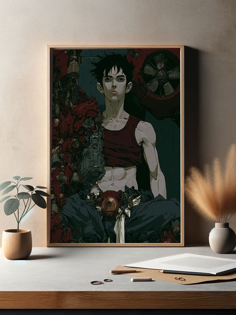 Cyberpunk Portrait Illustration Poster. — room view 2