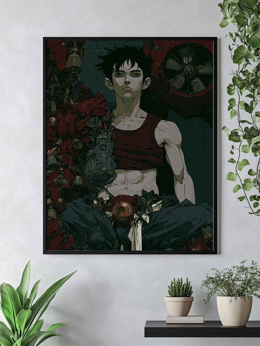 Cyberpunk Portrait Illustration Poster. — room view 4