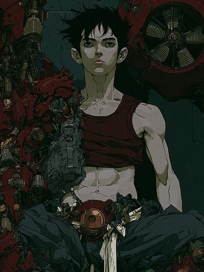 Cyberpunk Portrait Illustration Poster. poster print