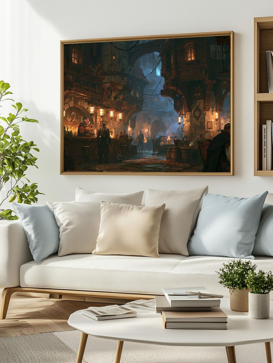 Medieval Tavern Interior — Fantasy Print. — room view 2