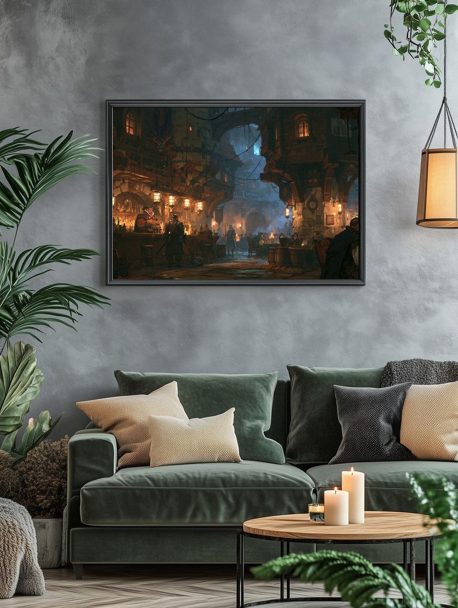 Medieval Tavern Interior — Fantasy Print. — room view 4